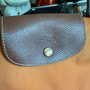 Longchamp Elegant Brown and Orange Shoulder Bag